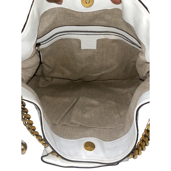 Gucci 1970 Medium Shoulder Bag Ivory Leather w/ Gold Hardware Tom Ford Runway - Picture 7 of 10